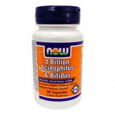 Acidophilus és Bifidus 8 milliárd, 60 kapszula NOW