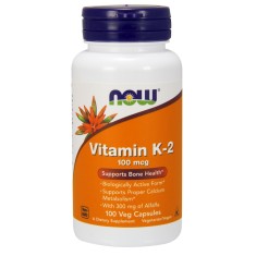 K2 vitamin 100mg 100db NOW
